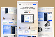 SaaS Workflow Automation, a Landing Page Template by ContestDesign (Thumbnail 1 of 6)