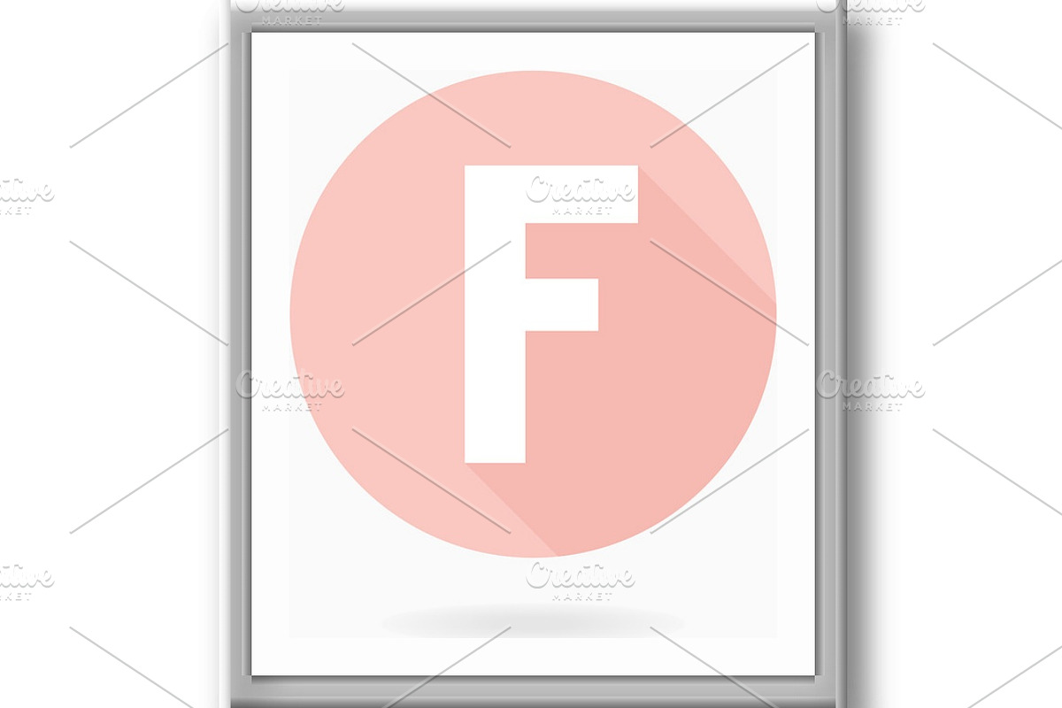 Fine Vector Flat Icon With Letter F, an Object Graphic by FineArtStudio (Photo 3 of 3)