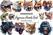 Aggressive Animals Head Clipart, an Illustration by DreamArtGraphic (Thumbnail 1 of 6)