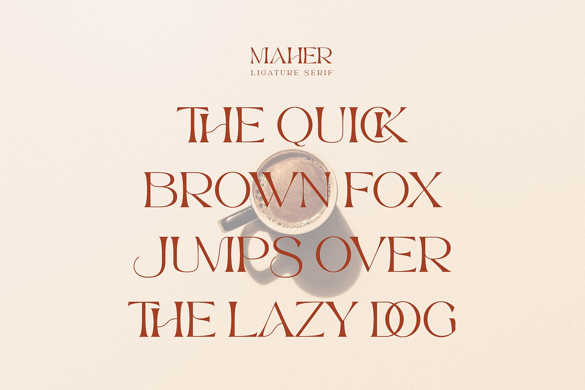 Maher - Stylish Serif Font, a Serif Font by Aqeel_Art (Photo 6 of 8)