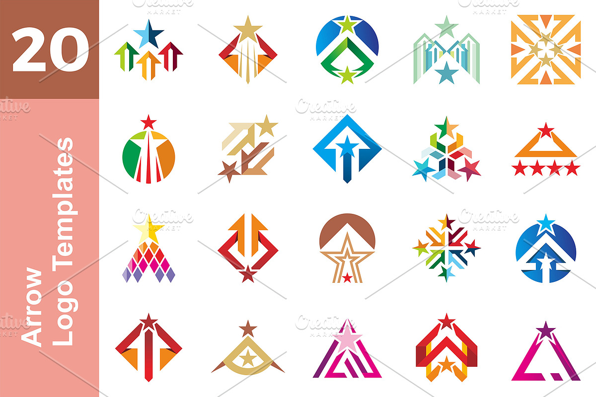 20 Logo Arrow Templates Bundle, a Branding & Logo Template by Friendesigns (Photo 1 of 21)