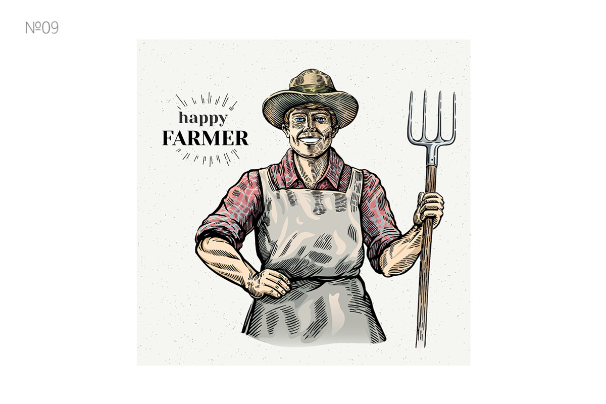 Happy Farmer, a Work Illustration by Countryside life (Photo 10 of 16)