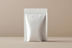 Plastic blank food package on beige, a Food & Drink Photo by MistyDay