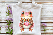 Whimsical Valentine Frog Clip-art, an Illustration by Sublimation Artist (Thumbnail 6 of 6)