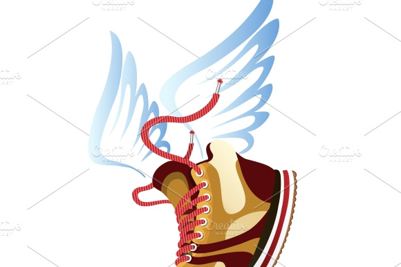 Winged Sports Shoe Icon
