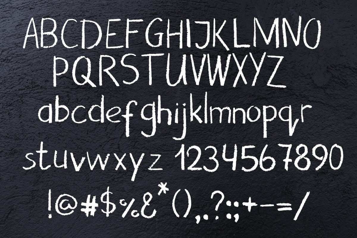 Chalk Pencil Handwritten Font, a Script Font by RabbitAndPencil (Photo 3 of 5)