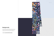 170x50 Woven Fringed Scarf Mockup, a Mask Mockup by creatsy5 (Thumbnail 9 of 11)
