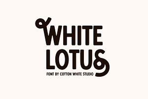 White Lotus Font, a Sans Serif Font by Sofia Skoog