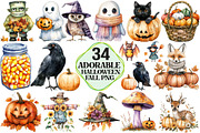 Adorable Halloween Fall Clipart, an Illustration by Pixels.Craft (Thumbnail 1 of 7)