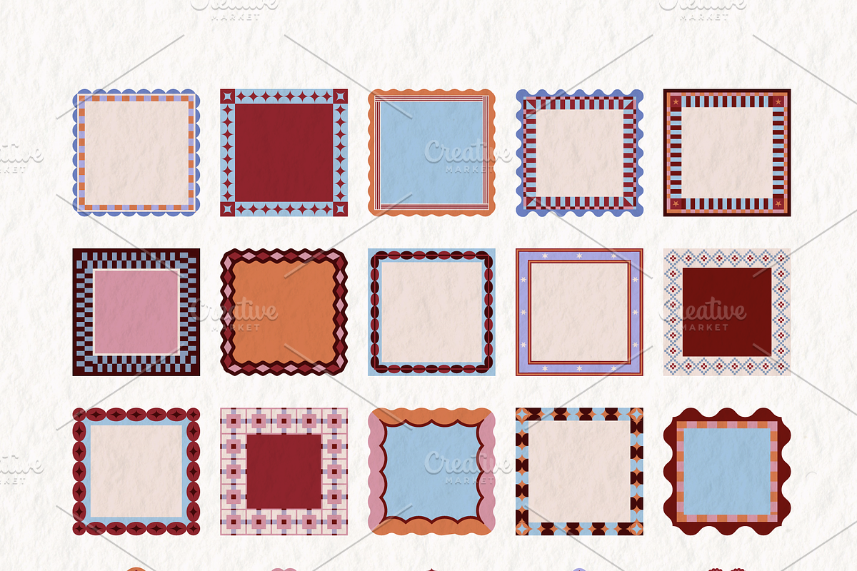 Geometric Patterns & Vector Frames, a Pattern Graphic by venimo (Photo 13 of 14)