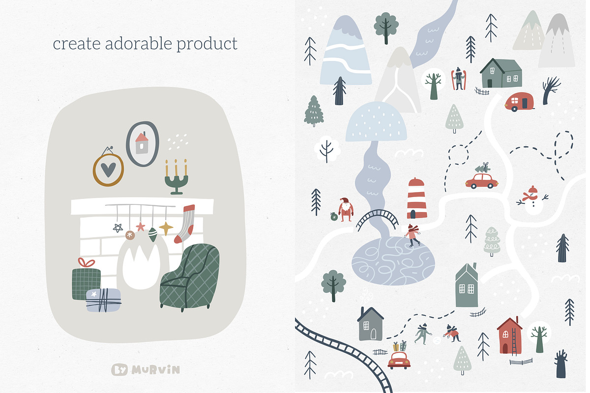 Christmas. Maps and cards creator, a Graphic by Murvin (Photo 5 of 16)