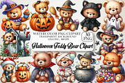 Halloween Teddy Bear Clipart, an Illustration by DreamPrint404 (Thumbnail 1 of 6)