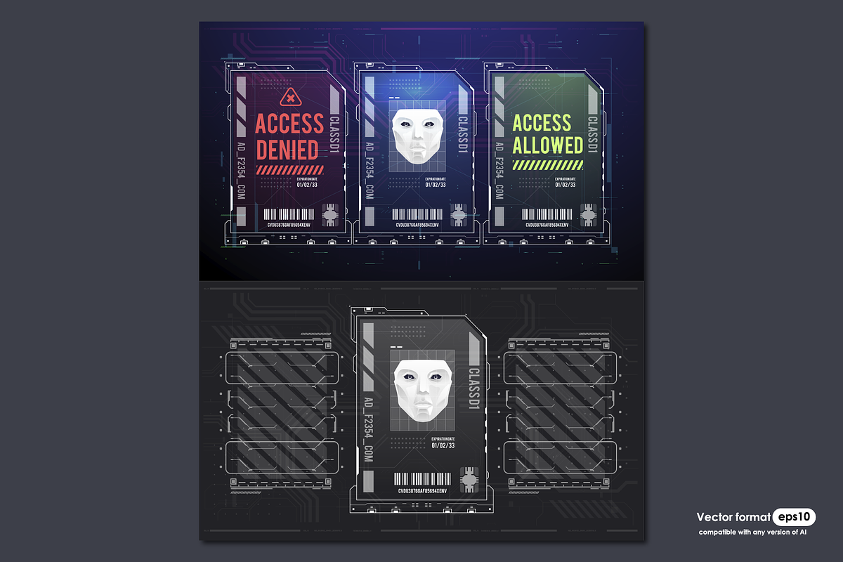 Hud Ui Futuristic Template, Cyber, a Technology Illustration by Andrew_Derr (Photo 4 of 5)