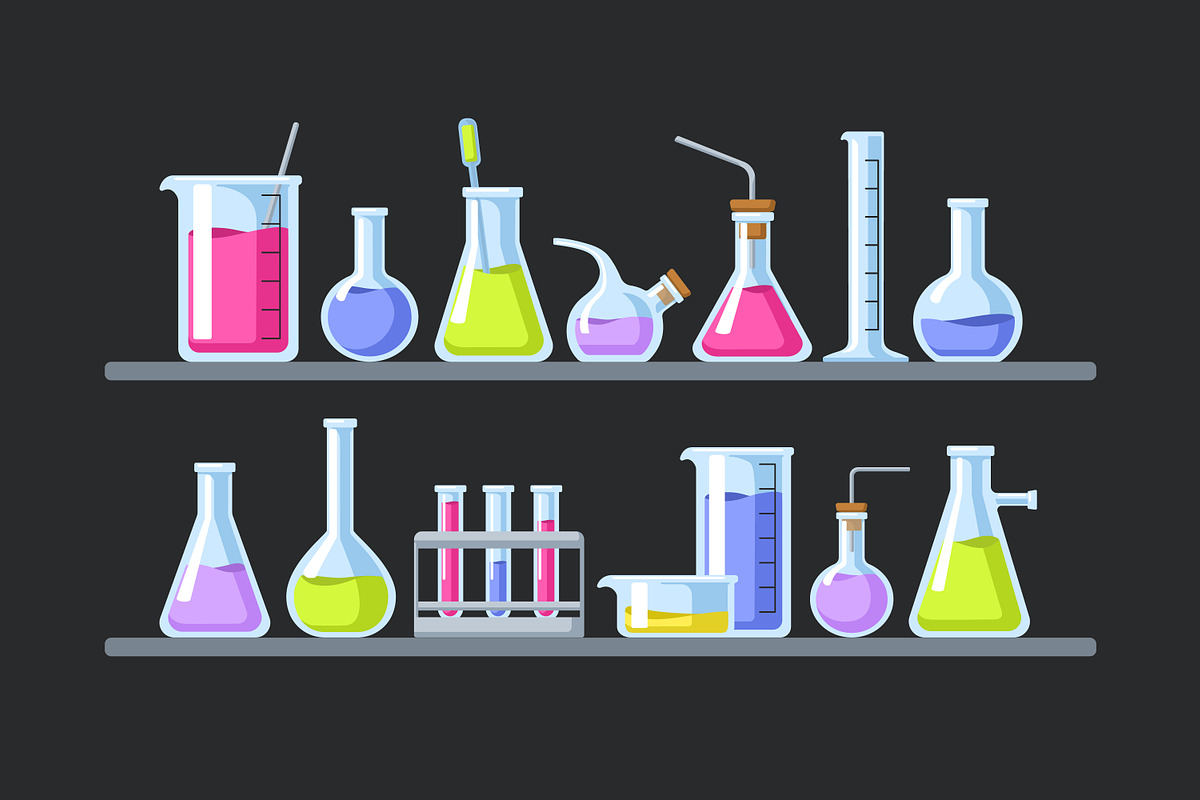 Laboratory glassware set, pattern, an Object Illustration by Good Studio (Photo 5 of 7)