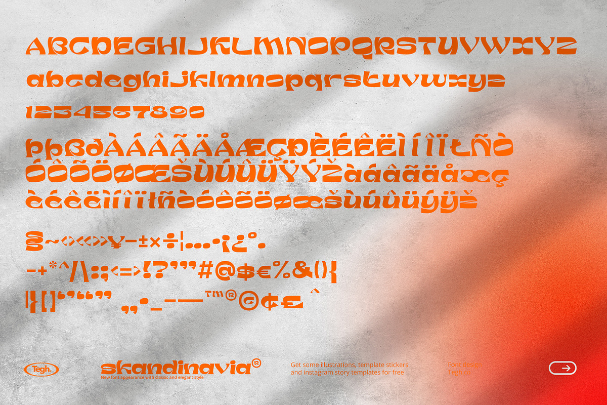 Skandinavia Display Font, a Font by Tegh co. (Photo 11 of 18)