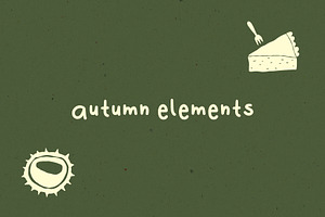 Autumn vector elements hand-drawn