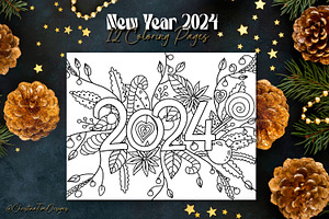 New Year 2024 - Coloring book