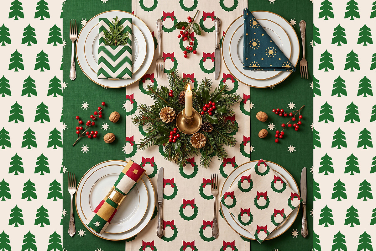 Geometric Holiday Christmas Patterns, a Pattern Graphic by Sonulkaster (Photo 6 of 13)
