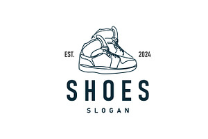 Shoe Logo Line Style Sneaker Shoe, a Branding & Logo Template by Maylianaw28