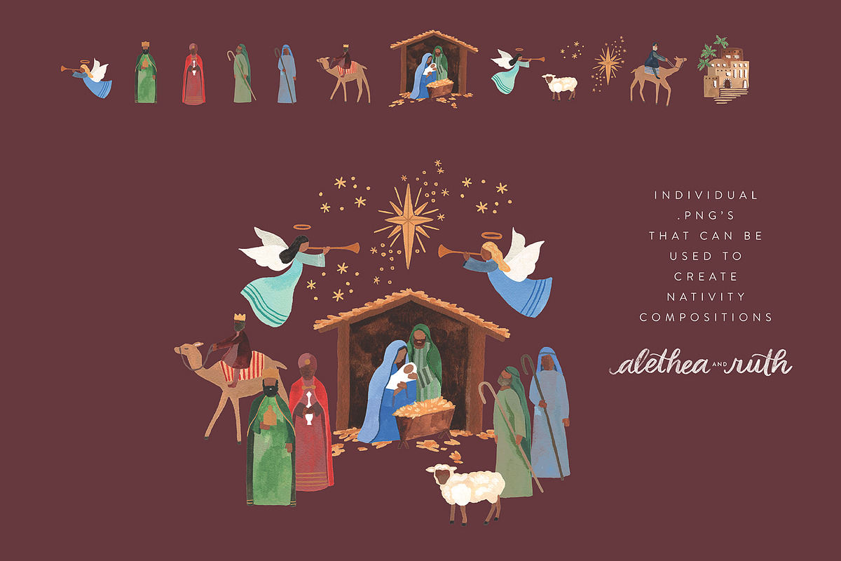 Nativity Scene Paintings, an Illustration by aletheaandruth (Photo 3 of 4)