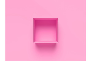 3D render of open empty pink square, a Holiday Photo by Liudmyla Matviiets