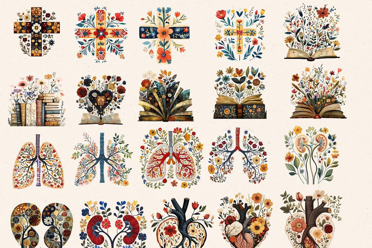 FOLK MEDICAL CLIPART PACK, an Education Illustration by Daring Digies (Photo 3 of 9)
