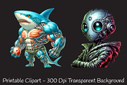 Biopunk character clipart, a Person Illustration by RobertsArt (Thumbnail 3 of 4)