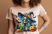 Retro Witch Skeleton and Iced Coffee, a Seasonal Illustration by Bubble Pixel (Thumbnail 3 of 8)