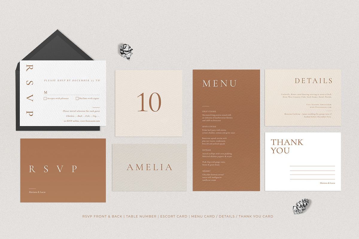 Minimal Burnt Wedding Suite, an Invitation Template by Azka Creative (Photo 5 of 5)