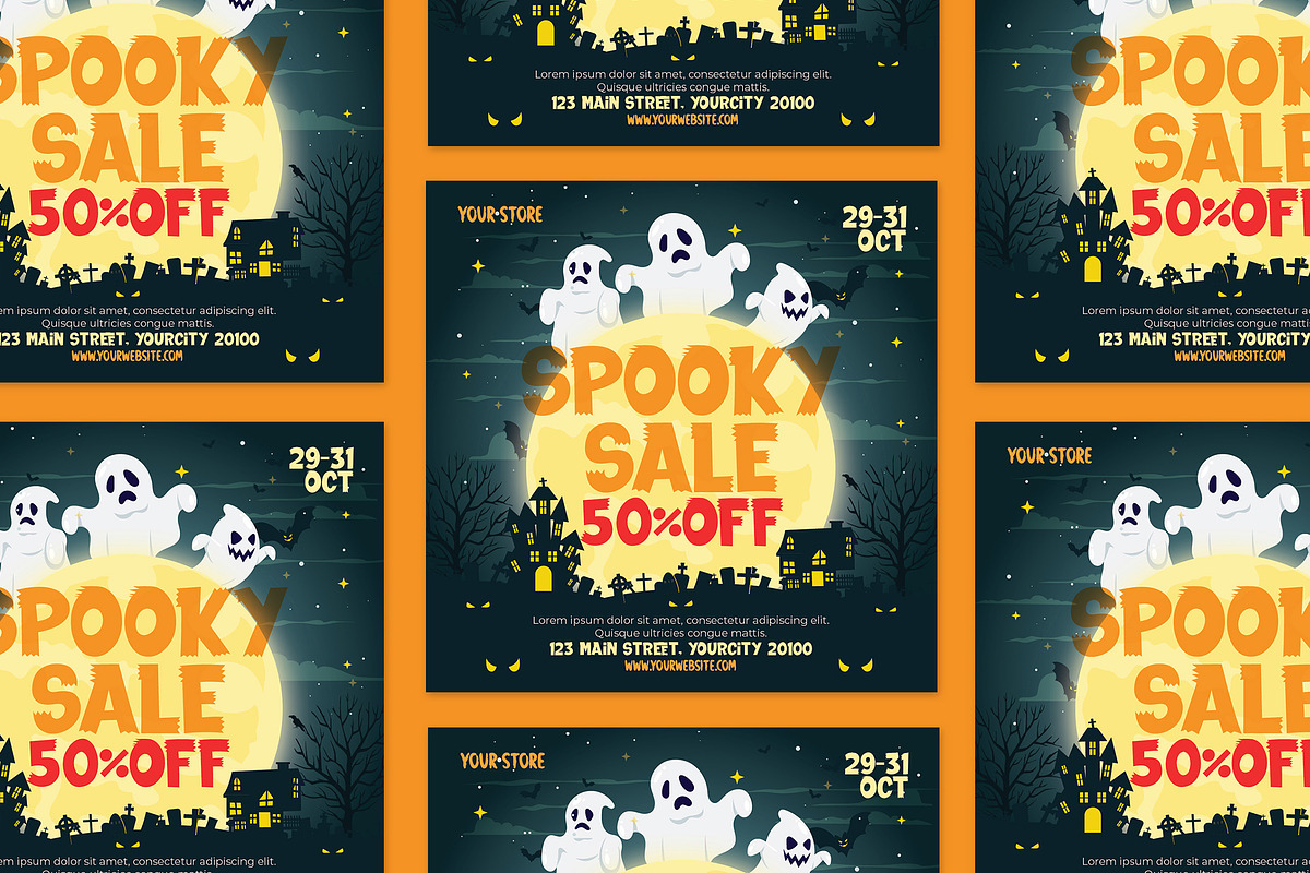 Halloween Sale Flyer, a Flyer Template by Creativestoree (Photo 2 of 5)