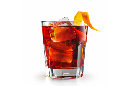 A classic Negroni cocktail