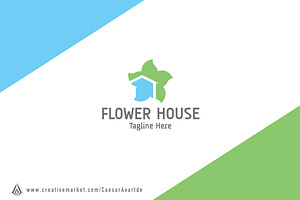 Flower House Logo Template