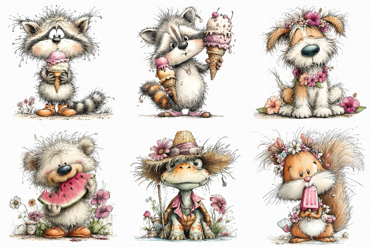 Whimsical Summer Animal Clipart, an Illustration by Libby Wishes (Photo 6 of 6)