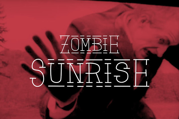Zombie Sunrise font + patterns