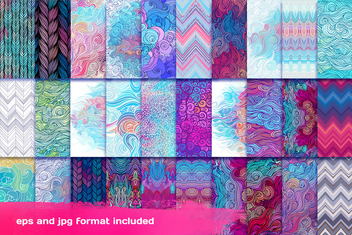 Abstract Seamless Patterns Set preview 2