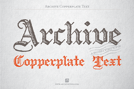 Archive Copperplate Text, a Blackletter Font by Archive Type Fonts