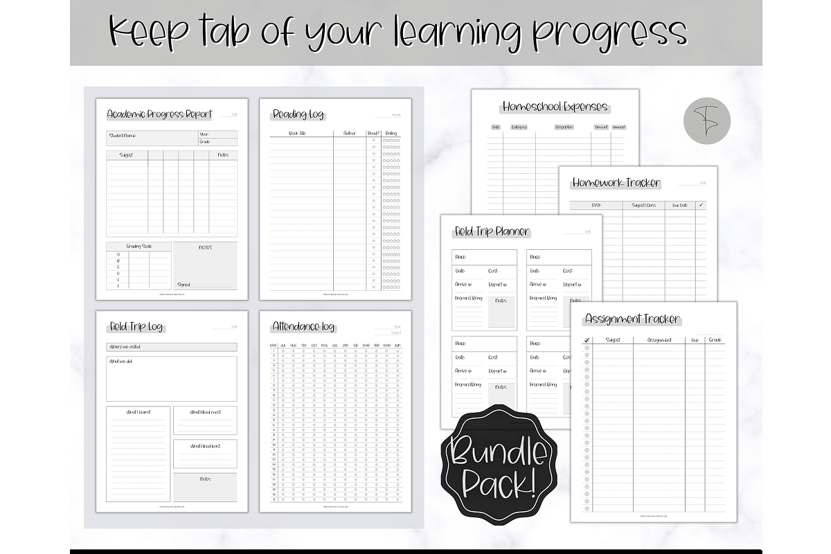 Homeschool Planner Printable - 50 pg, a Templates & Theme by Templatables (Photo 6 of 11)