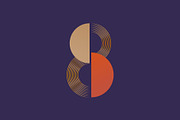 8 Art Deco Style Logo Illustration, a Background Graphic by Bordo (Thumbnail 1 of 2)