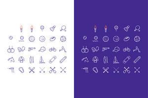 icons set of summer sports games