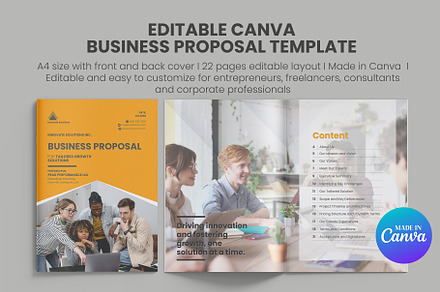 Editable Business Proposal in Canva