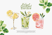 preppy cocktail clipart bundle, a Decorative Illustration by Patishop Art (Thumbnail 9 of 13)