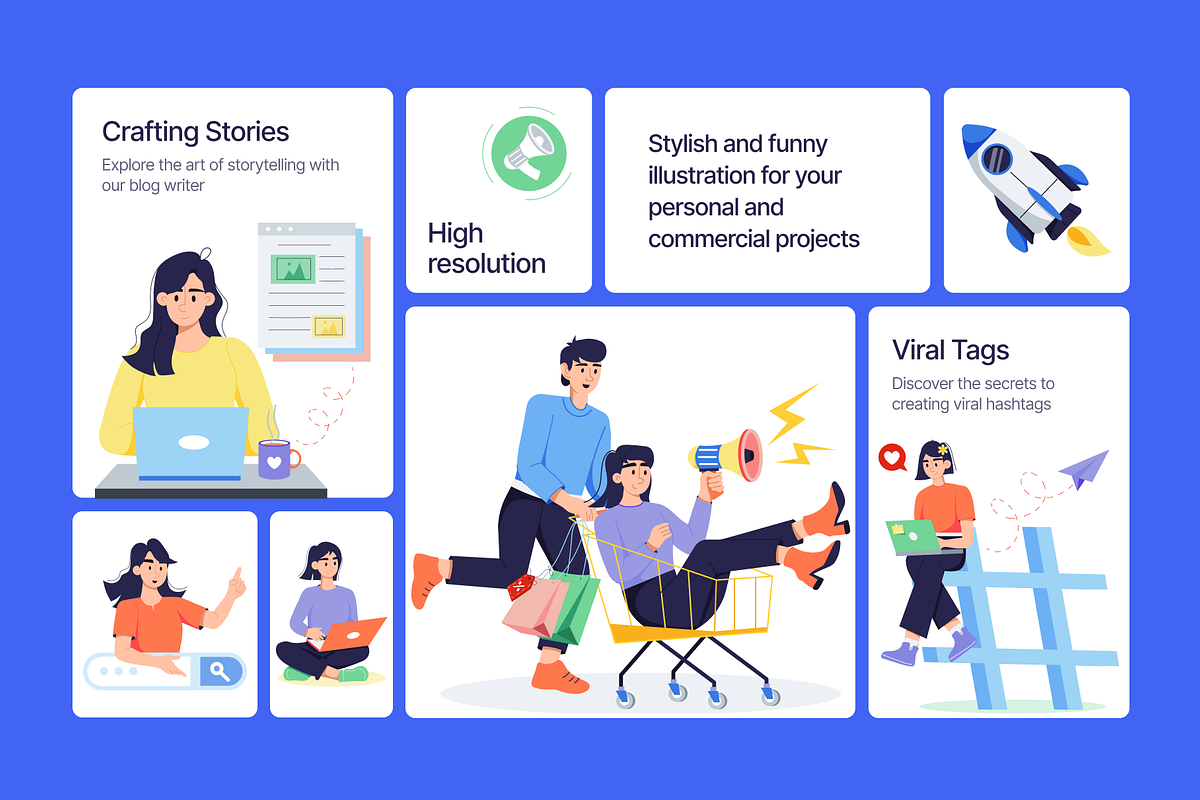 Animated Sale and Marketing, a Person Illustration by Prosymbols (Photo 6 of 11)