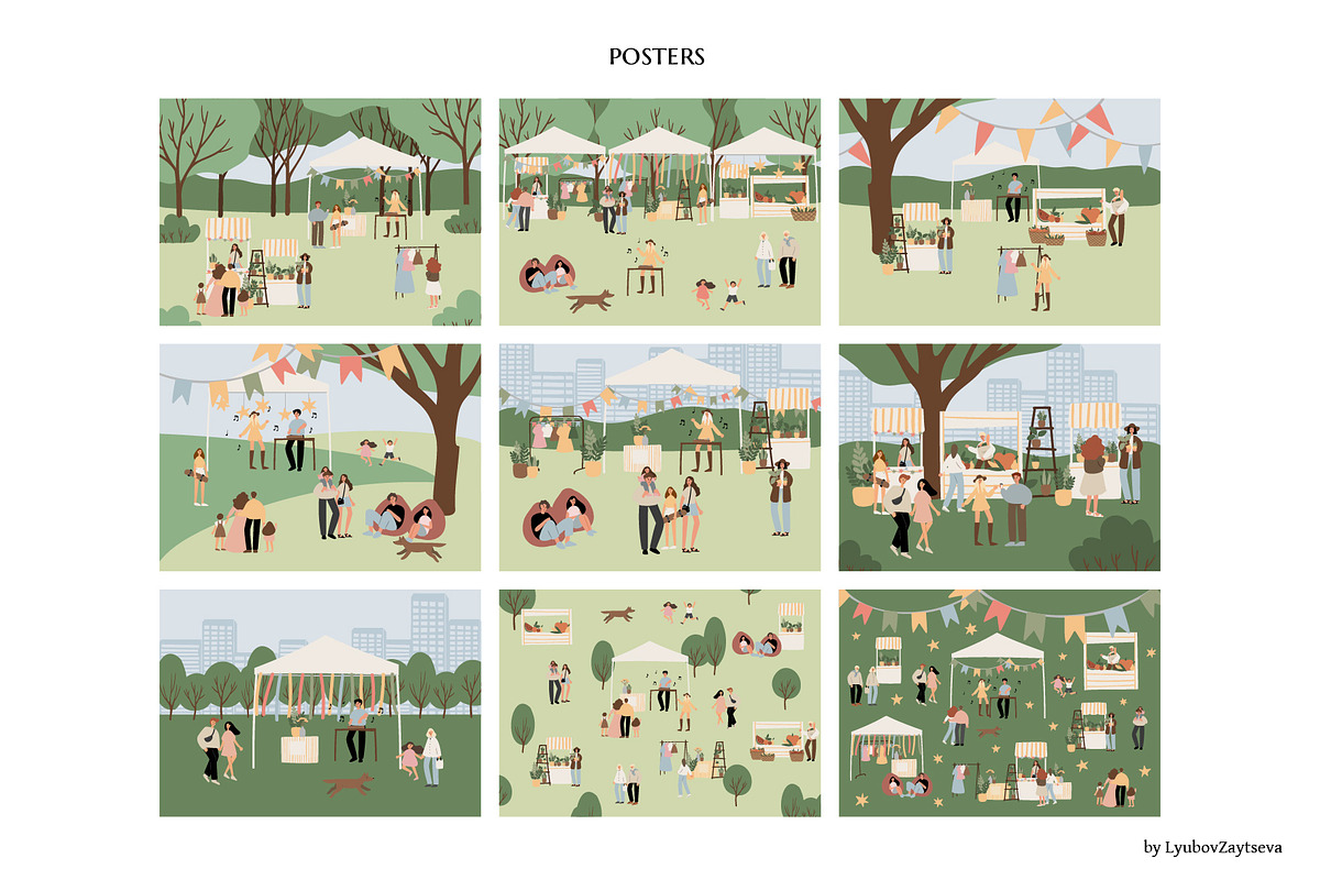 summer market clipart | svg png ai, a Seasonal Illustration by LyubovZaytseva (Photo 9 of 15)