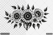 Sunflower SVG PNG Design Bundle, an Illustration by Actual Pixel (Thumbnail 2 of 30)