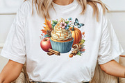 Watercolor Autumn Fall Cupcake PNG, an Illustration by CraftArtStudio (Thumbnail 4 of 5)