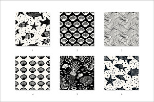 Underwater Seamless Patterns Bundle