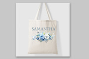 Watercolor Blue Garden flowers Png, a Decorative Illustration by LeCoqDesign (Thumbnail 4 of 5)