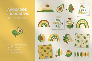 Avocado and Rainbow Collection