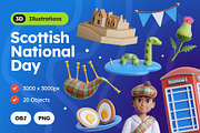 Scottish National Day 3D Icons, an Object 3D Model by Rakata Studio (Thumbnail 1 of 7)
