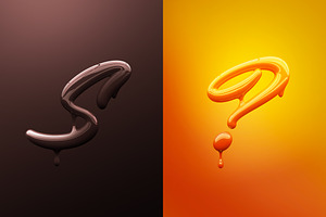 3D Paint Psd Letters